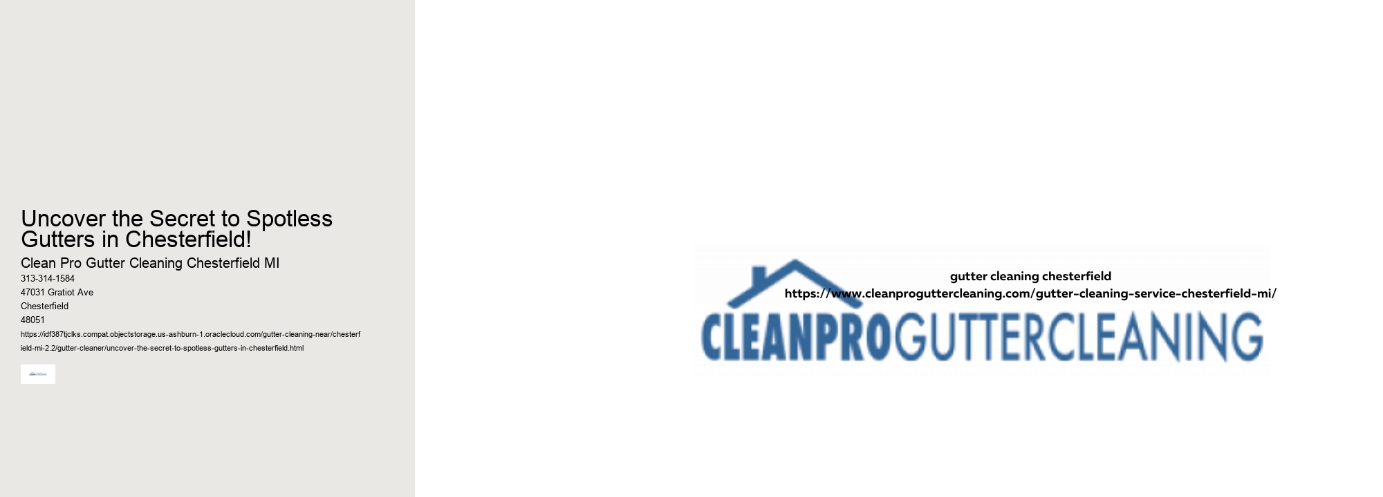 Uncover the Secret to Spotless Gutters in Chesterfield! 