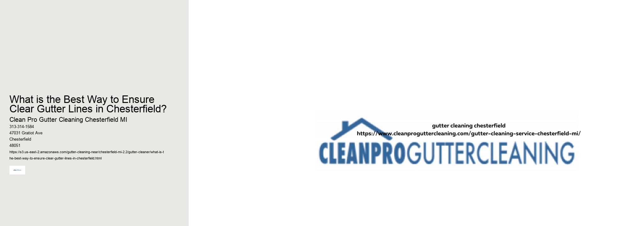 What is the Best Way to Ensure Clear Gutter Lines in Chesterfield?