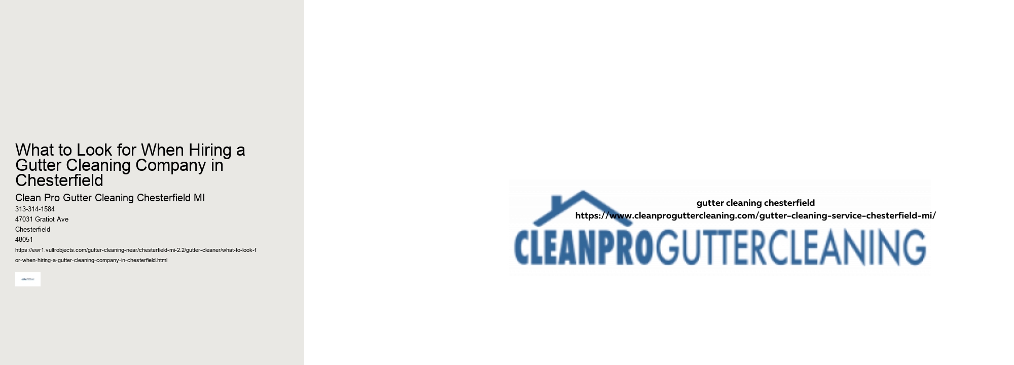 What to Look for When Hiring a Gutter Cleaning Company in Chesterfield 